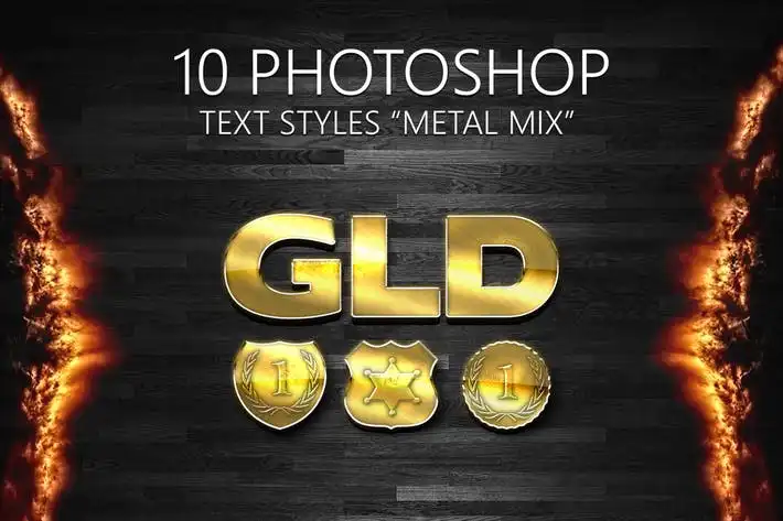 10 Photoshop Styles Metal Mix 4 10 photoshop styles metal mix