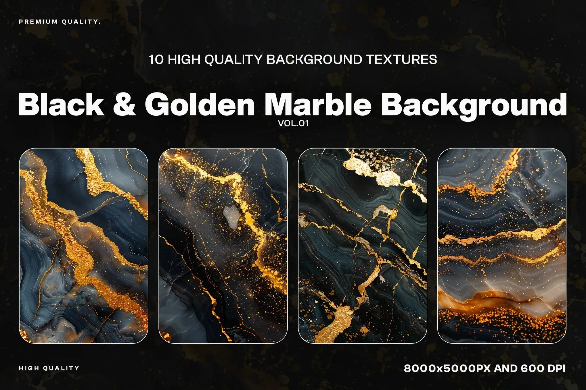 10 Black & Golden Marble Background Texture 3 10 abstract gold black marble texture1