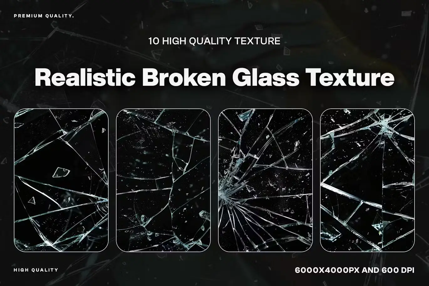 10 Realistic Broken Glass Texture