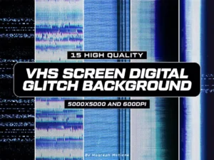 10 vhs screen digital glitch background1