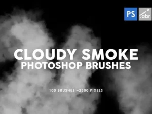 100 cloudy smoke photoshop stamp brushes 4 1