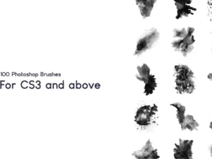 100 watercolor ink photoshop brushes vol