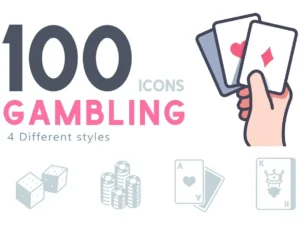 100 gambling icon set1 2