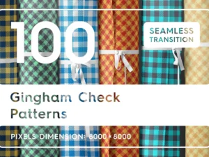 100 gingham check patterns01