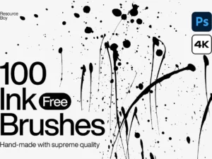100 ink photoshop brushes1