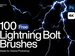 100 lightning bolt photoshop brushes1