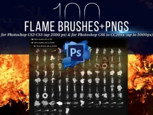 100 photoshop flame brushes pngs1