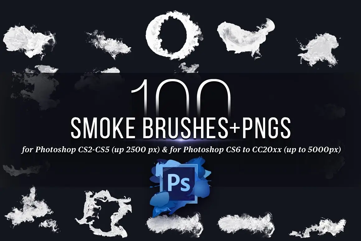 100 Photoshop Smoke Brushes + PNGs 5 100 photoshop smoke brushes pngs5