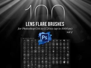 100 ps lens flares brushes2