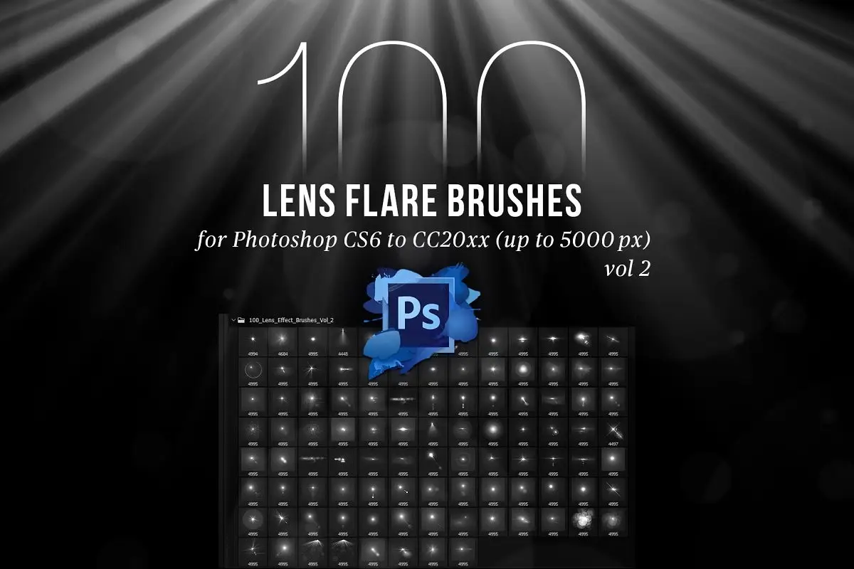 100 PS Lens Flares Brushes Vol 2