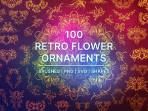 100 retro flower ornaments01