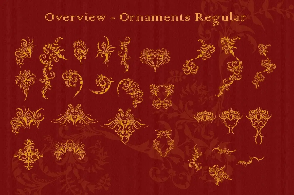 100 Retro Flower Ornaments 4 100 retro flower ornaments04