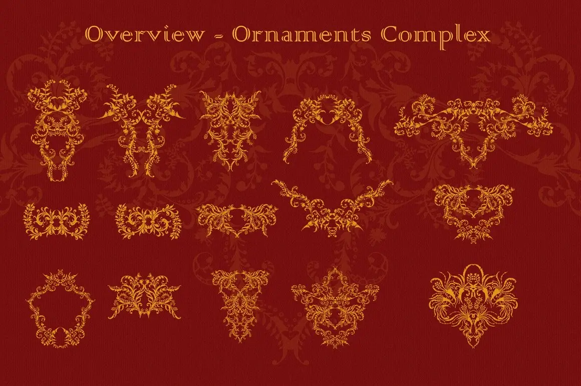 100 Retro Flower Ornaments 5 100 retro flower ornaments05