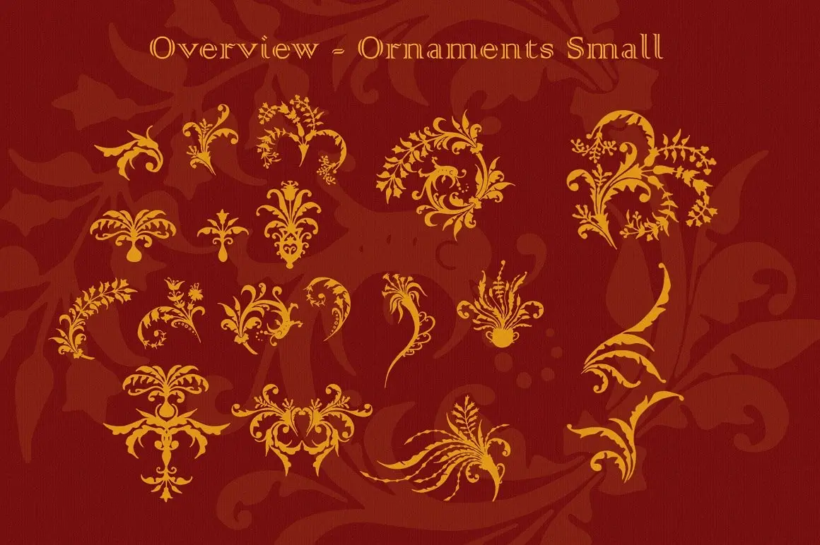 100 Retro Flower Ornaments 6 100 retro flower ornaments06