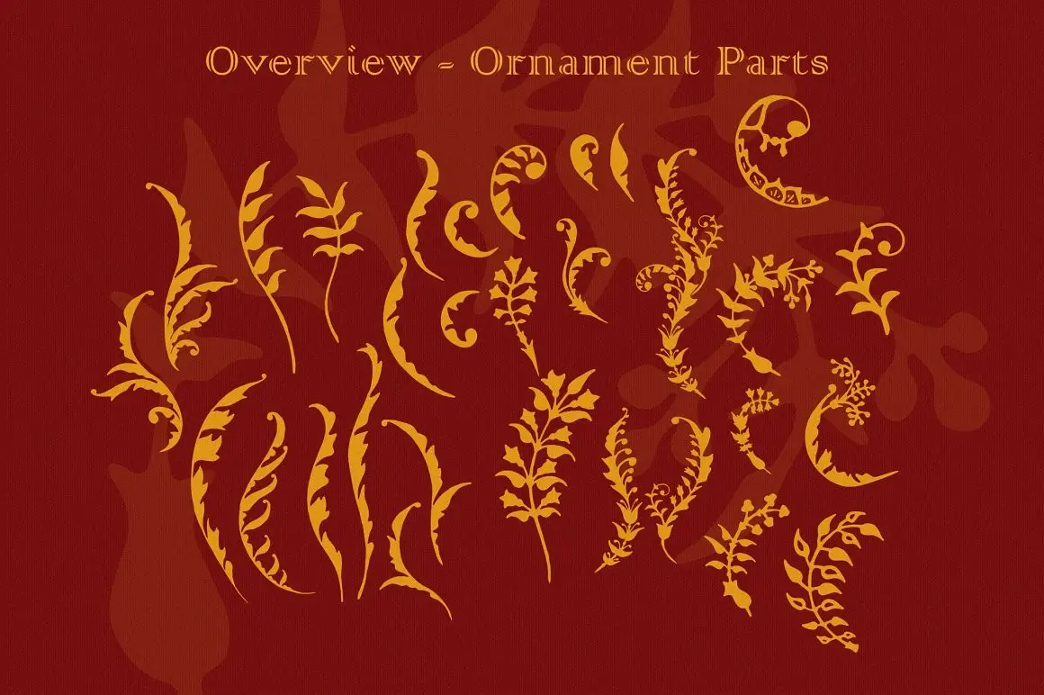 100 Retro Flower Ornaments 7 100 retro flower ornaments07