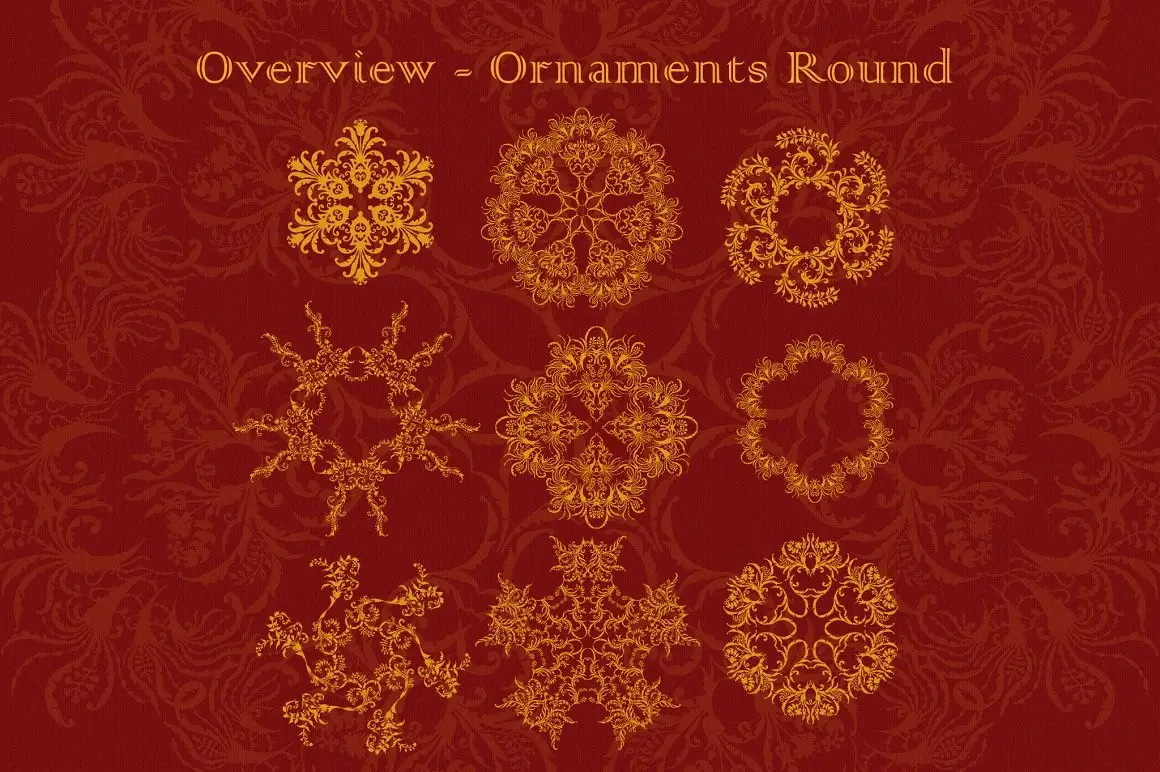 100 Retro Flower Ornaments 8 100 retro flower ornaments08
