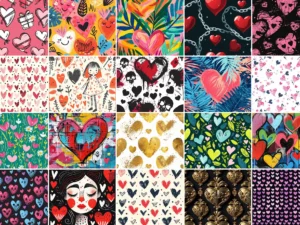 1000 heart patterns 2