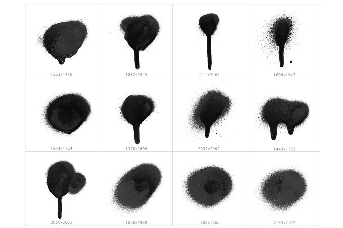 101 Spot&Blob Spray Photoshop Stamp Brushes 8 101 spotblob spray photoshop stamp brushes 2