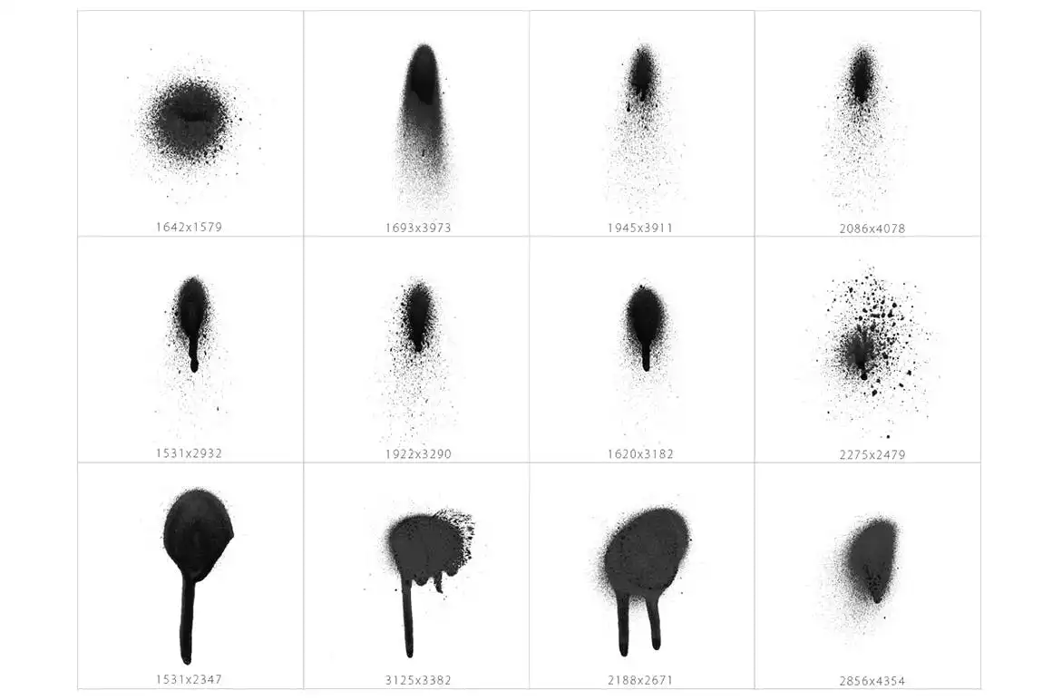 101 Spot&Blob Spray Photoshop Stamp Brushes 6 101 spotblob spray photoshop stamp brushes 3