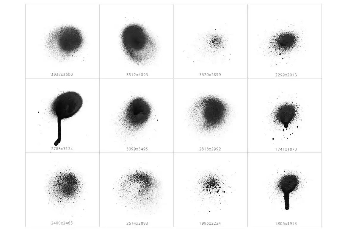101 Spot&Blob Spray Photoshop Stamp Brushes 5 101 spotblob spray photoshop stamp brushes 4