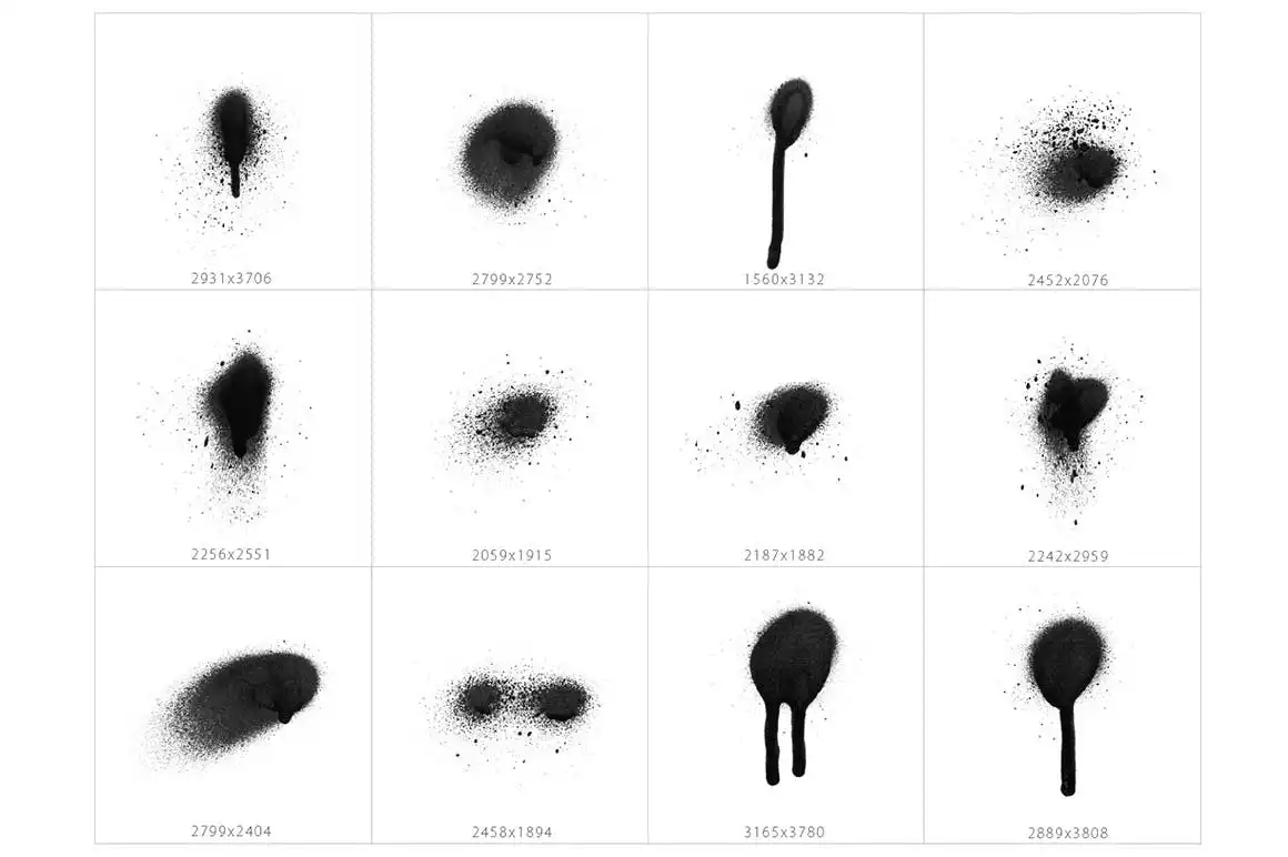 101 Spot&Blob Spray Photoshop Stamp Brushes 10 101 spotblob spray photoshop stamp brushes 7