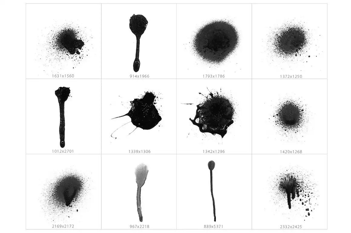 101 Spot&Blob Spray Photoshop Stamp Brushes 7 101 spotblob spray photoshop stamp brushes 8