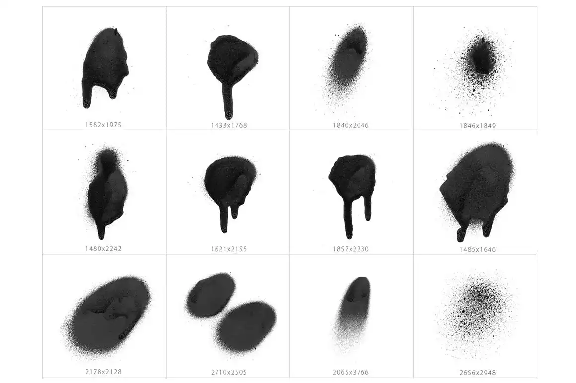 101 Spot&Blob Spray Photoshop Stamp Brushes 9 101 spotblob spray photoshop stamp brushes 9