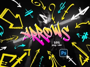 101 hand drawn arrows png and stamps1