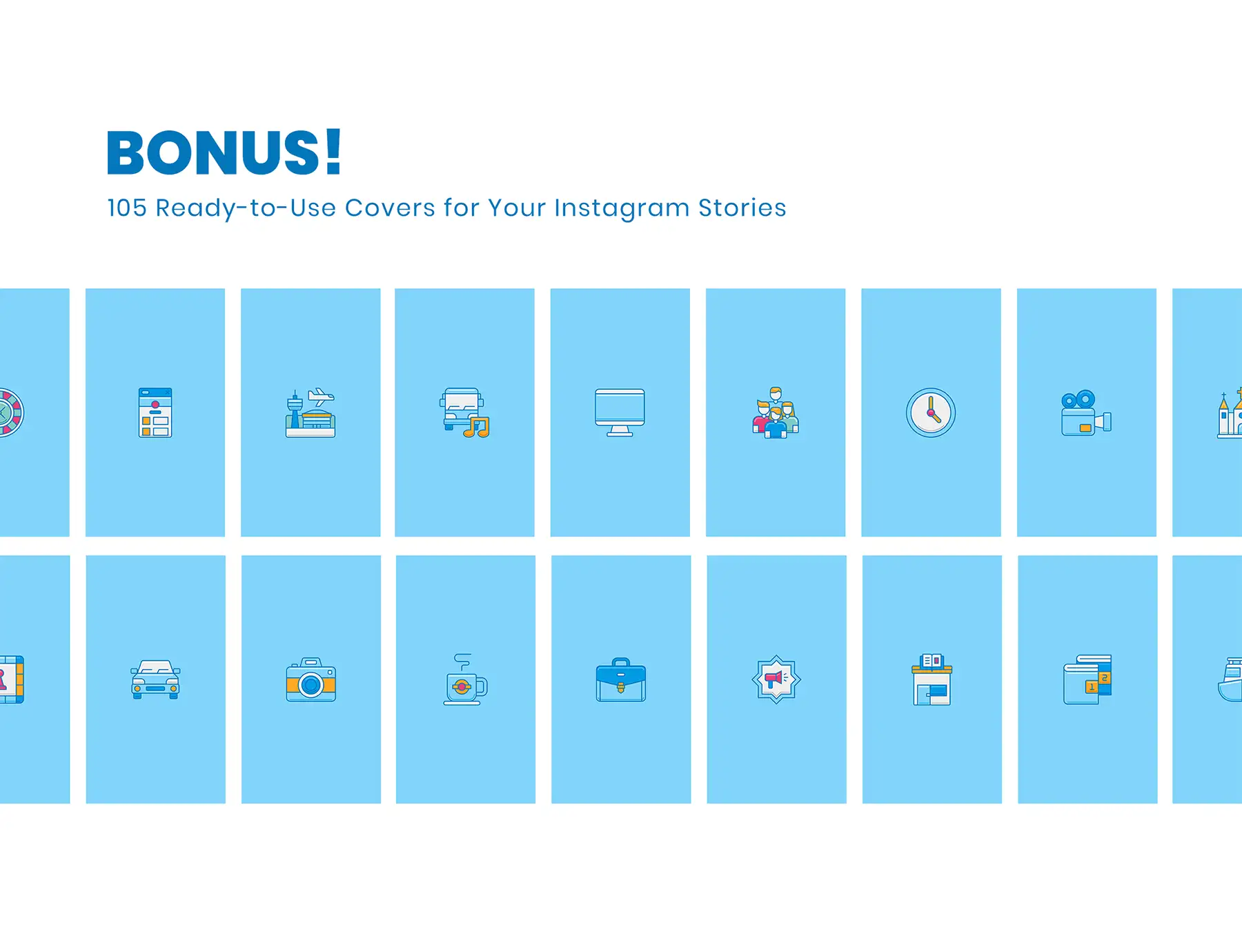 105 Instagram Highlight Cover Icons | Ocean Series