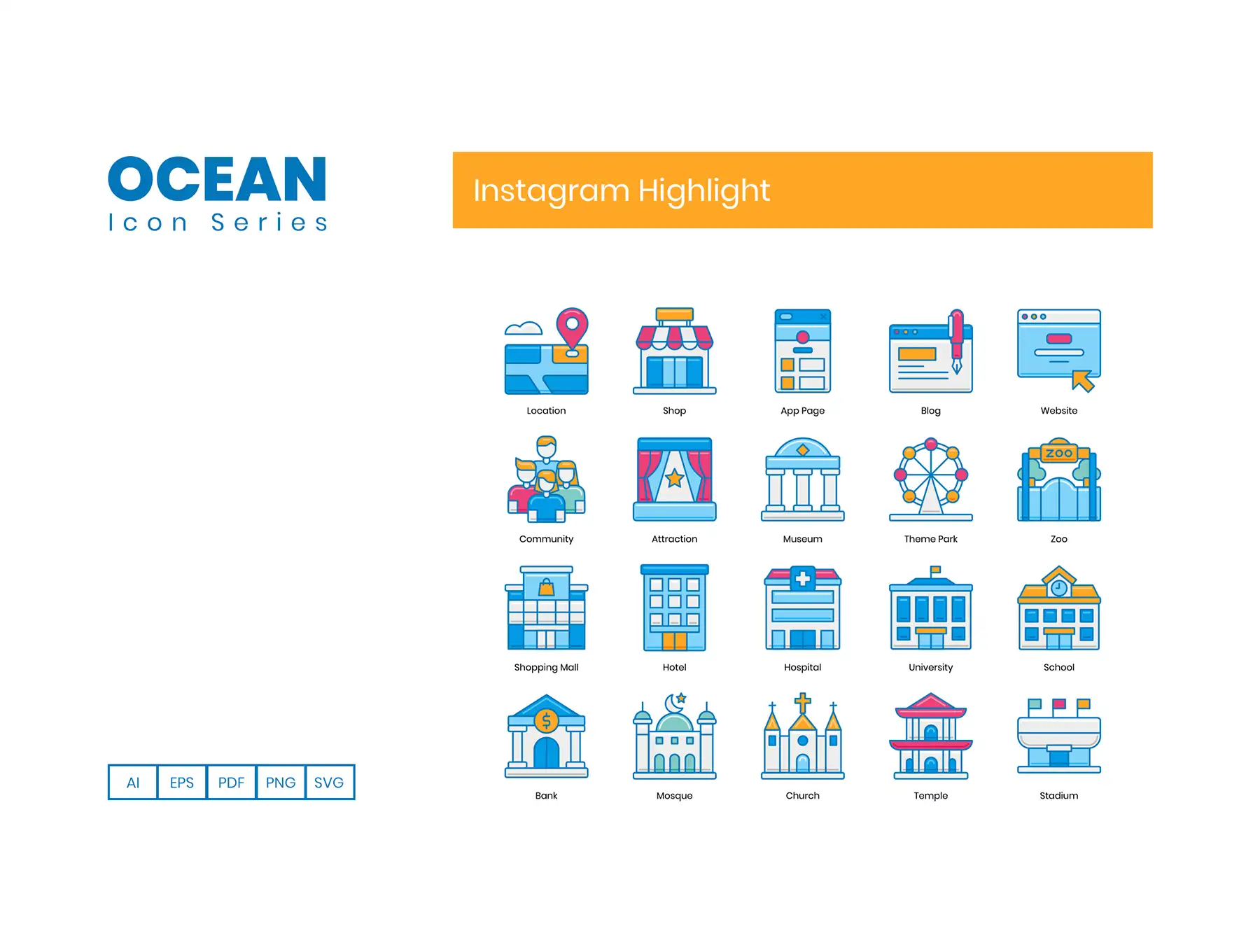 105 Instagram Highlight Cover Icons | Ocean Series 4 105 instagram highlight cover icons ocean series3