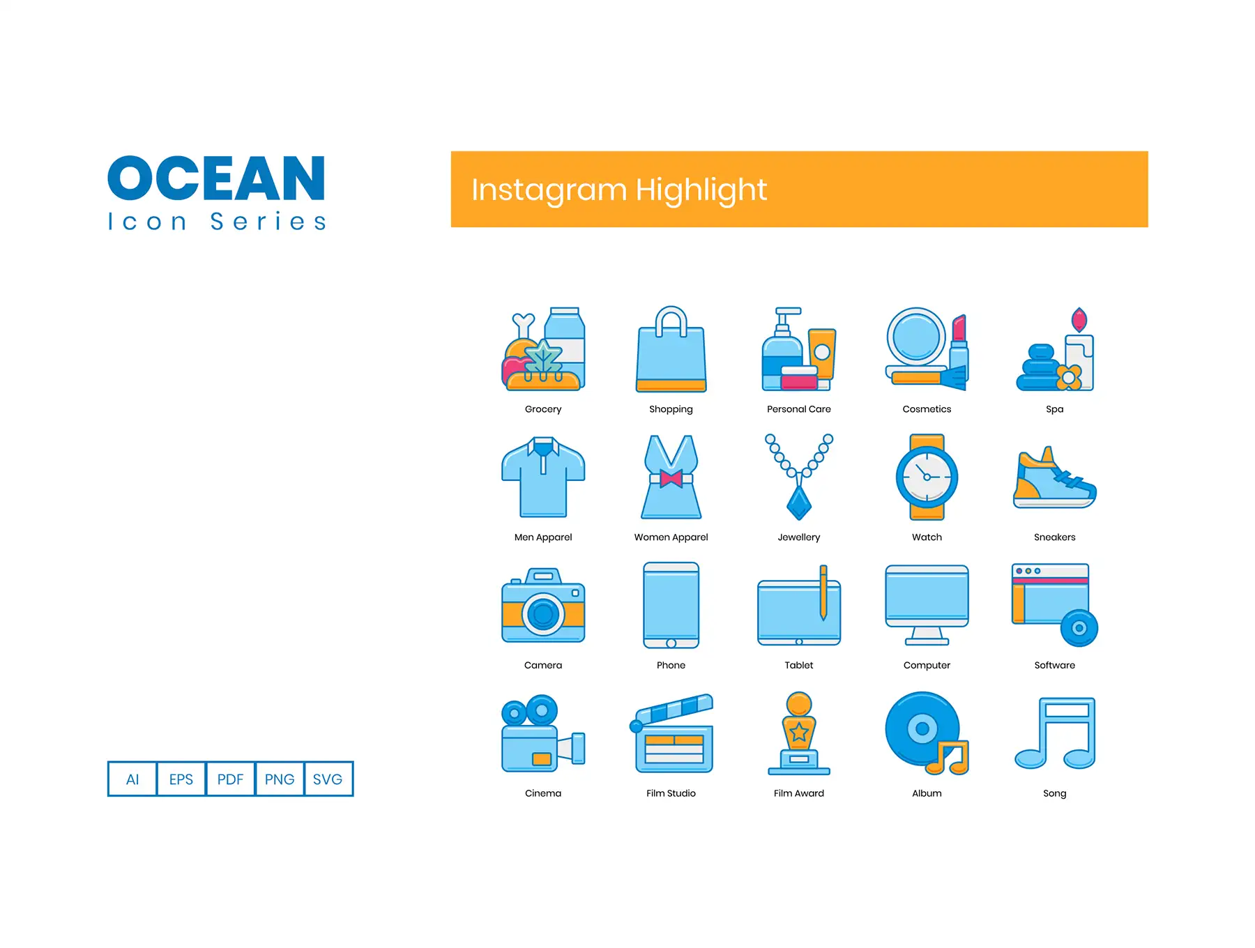105 Instagram Highlight Cover Icons | Ocean Series 5 105 instagram highlight cover icons ocean series4