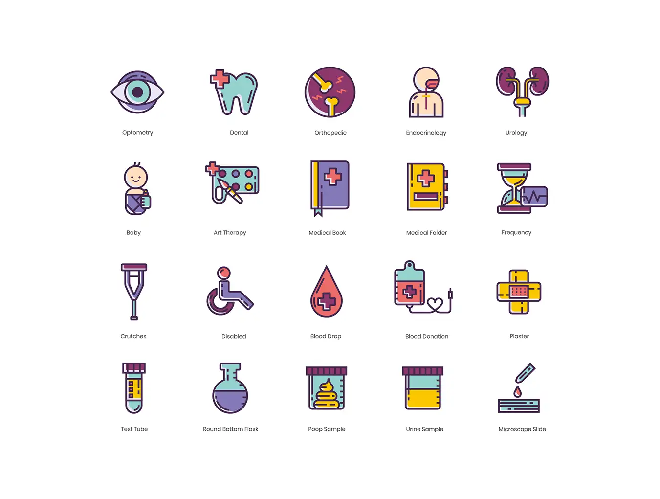105 Medical Icons | Lilac Series 5 105 medical icons lilac series04