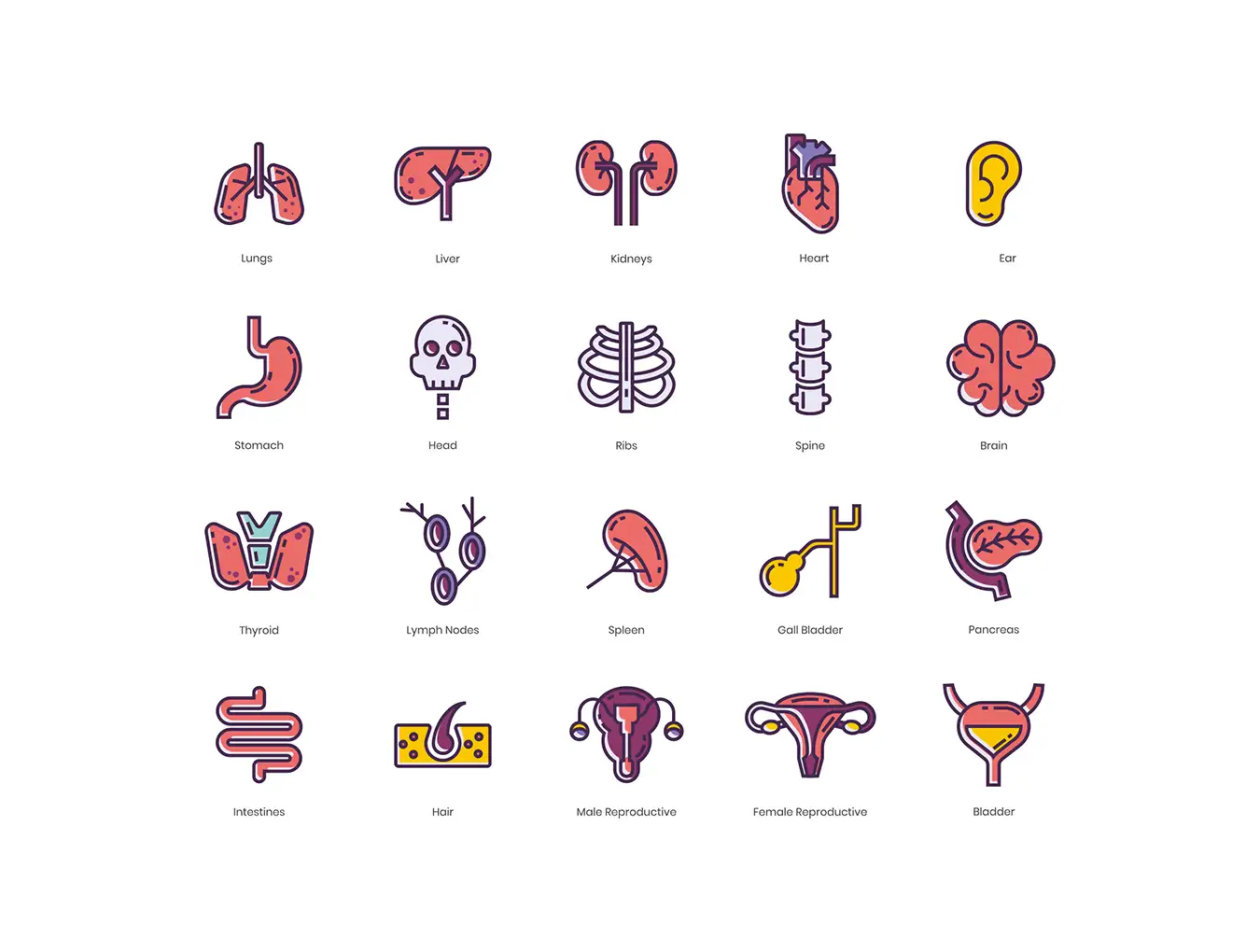 105 Medical Icons | Lilac Series 6 105 medical icons lilac series05