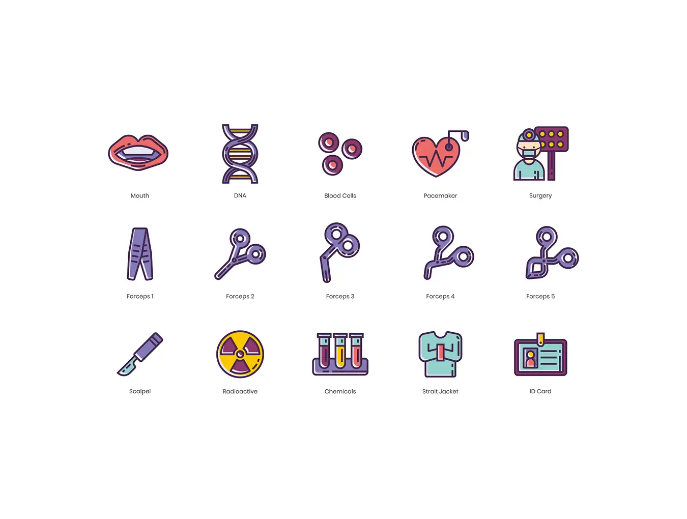 105 Medical Icons | Lilac Series 7 105 medical icons lilac series06