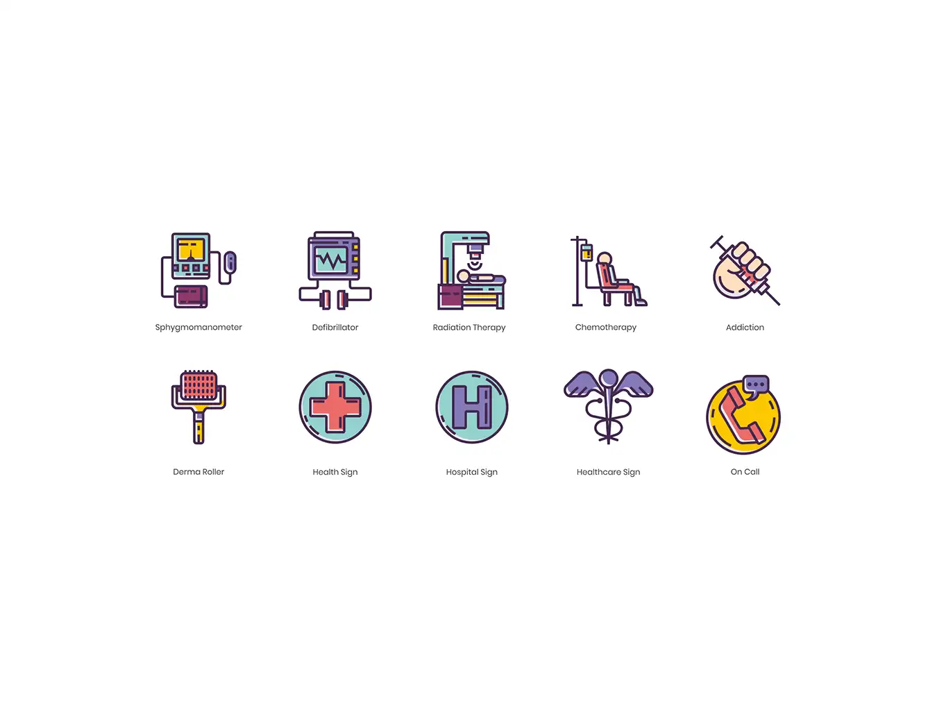 105 Medical Icons | Lilac Series 8 105 medical icons lilac series07