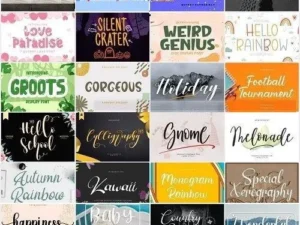 108 premium fonts collection 3