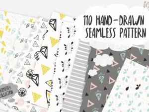 110 hand drawn seamless patterns1