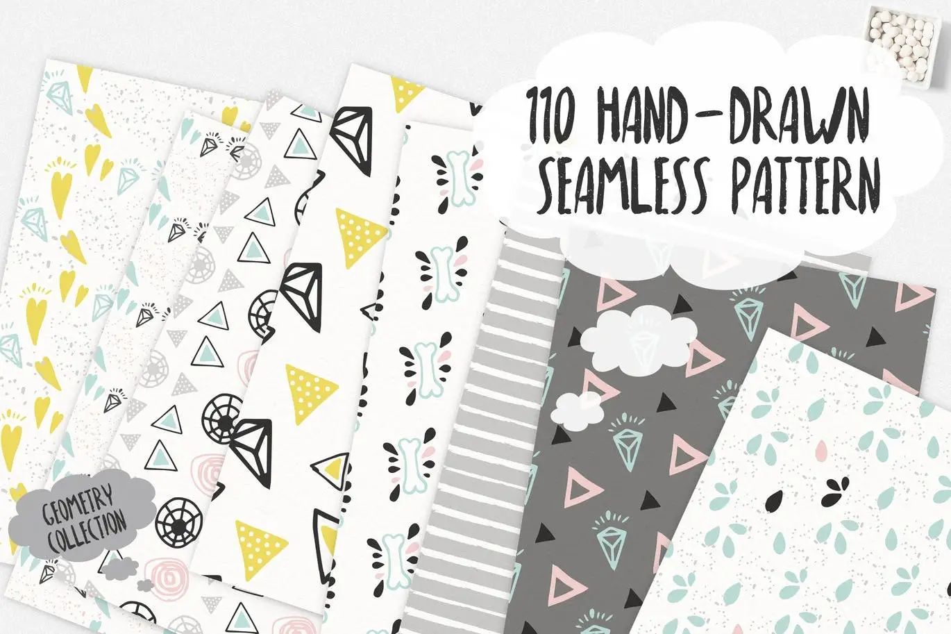 110 Hand-Drawn Seamless Patterns