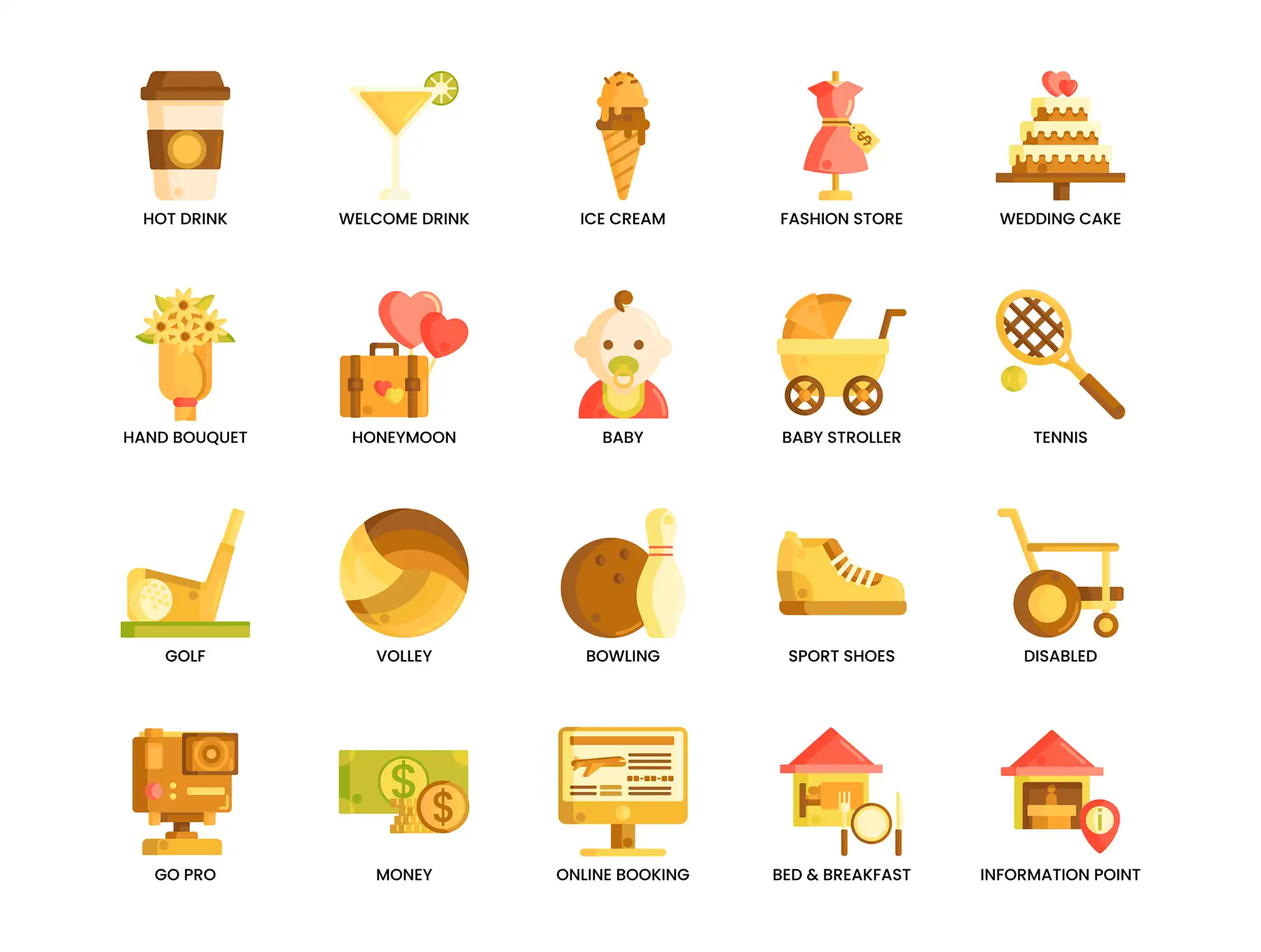 115 Travel Icons | Caramel Series 7 115 travel icons caramel series06