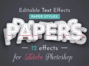 12 paper raster text effects01