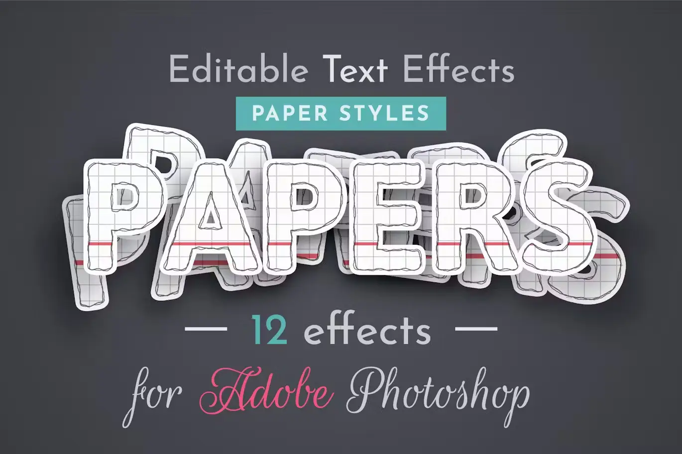 12 Paper Raster Text Effects