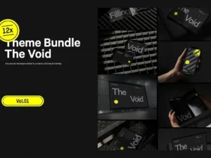 12x dark branding mockup bundle