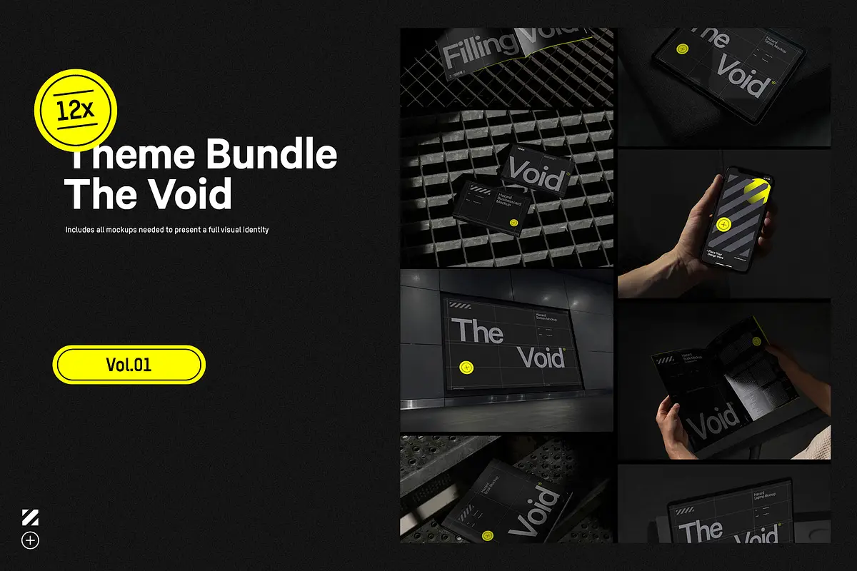 12x Dark Branding Mockup Bundle 11 12x dark branding mockup bundle01