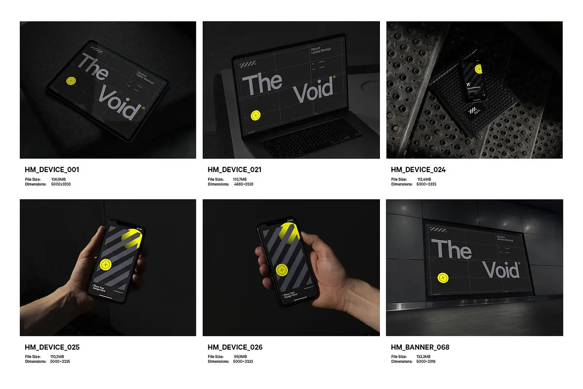 12x Dark Branding Mockup Bundle 9 12x dark branding mockup bundle06