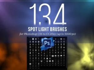 134 spotlight brushes for photoshop1
