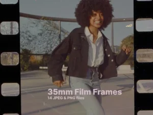 14 old style 35mm film frames