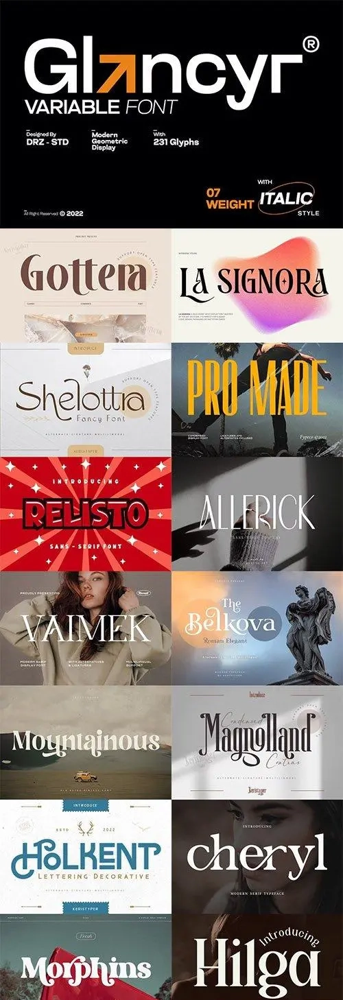 15 Fonts Pack