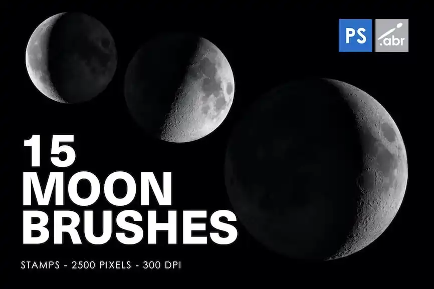 15 Moon Photoshop Stamp Brushes 3 15 moon photoshop stamp brushes 3