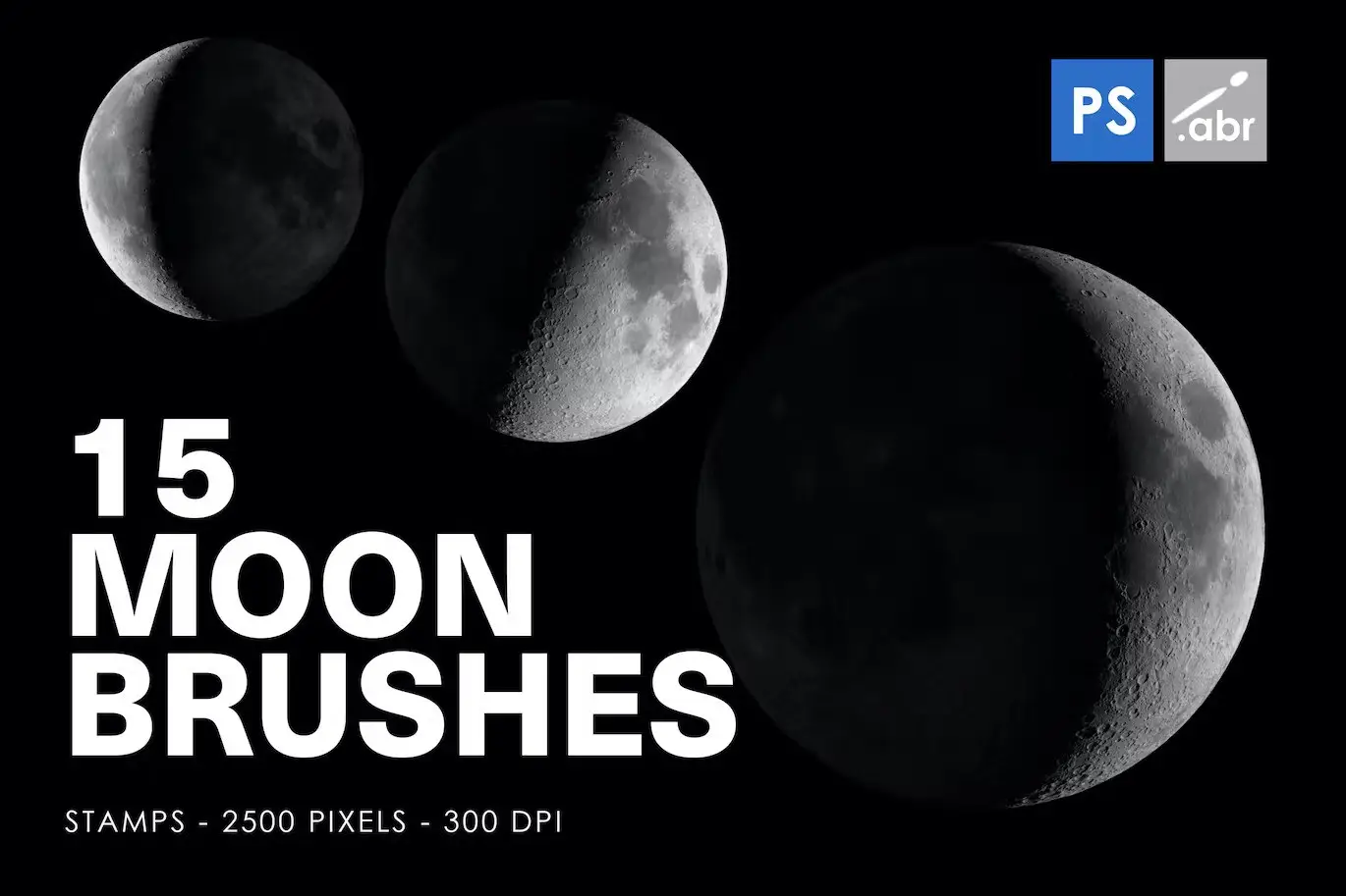 15 Moon Photoshop Stamp Brushes