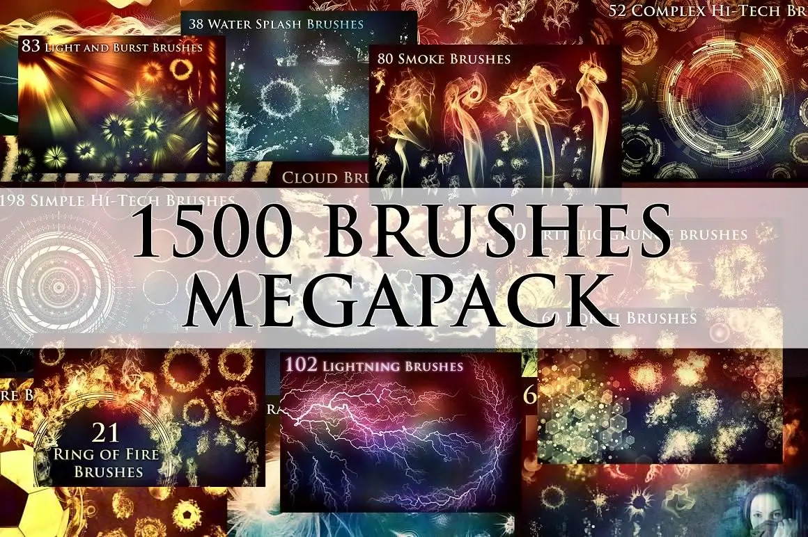 1500+ Brushes Megapack 14 1500 brushes megapack01jpeg